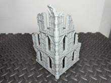 Load image into Gallery viewer, Gothic Corner Ruins Industrial Sci Fi Factory Building 28mm Terrain 3D Printed
