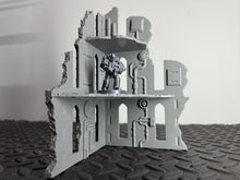 Load image into Gallery viewer, Gothic Corner Ruins Industrial Sci Fi Factory Building 28mm Terrain 3D Printed
