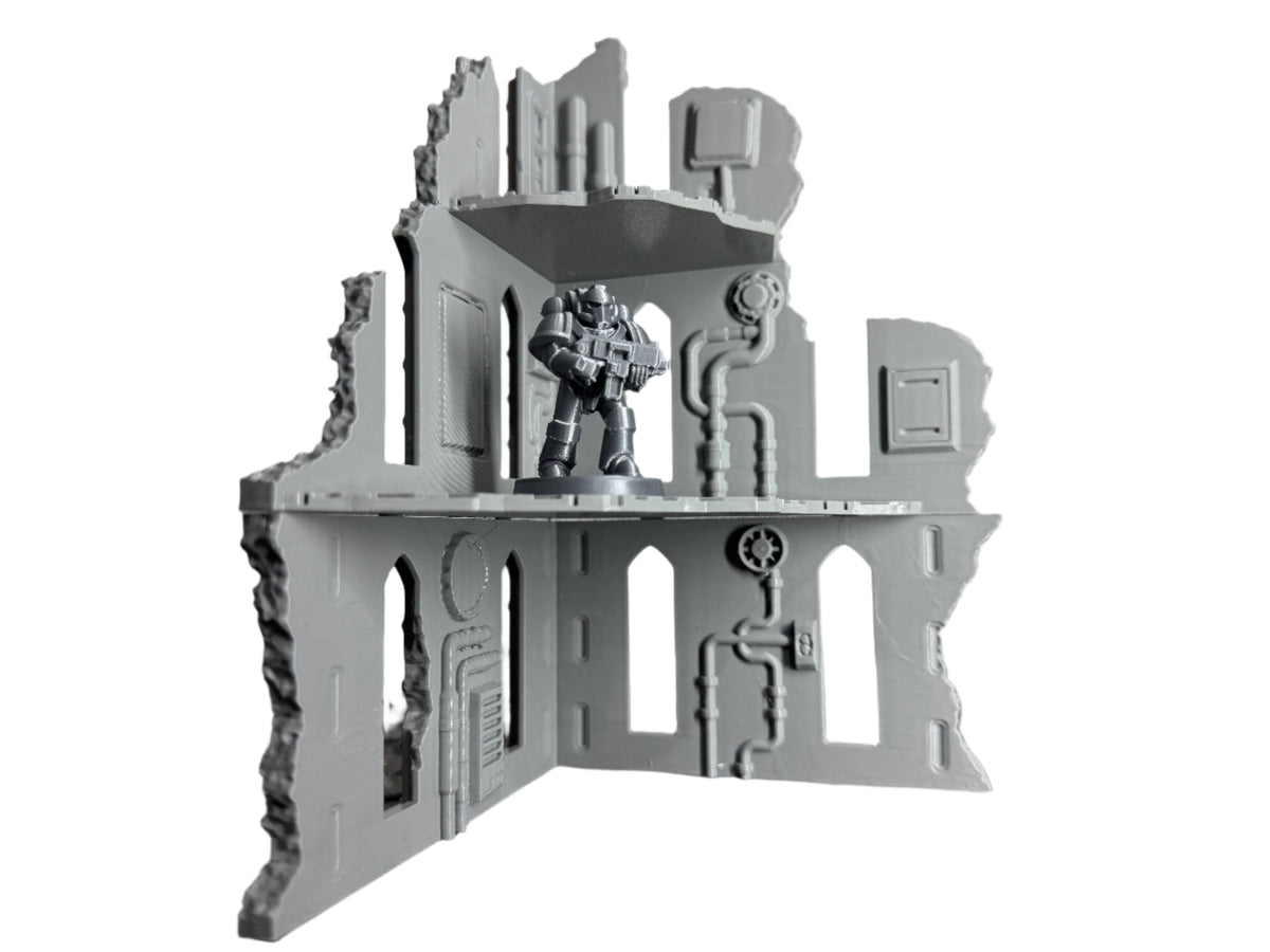 Gothic Corner Ruins Industrial Sci Fi Factory Building 28mm Terrain 3D ...