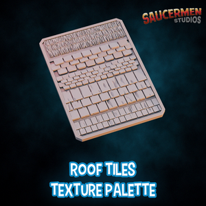 Roof Tiles Dry Brush Texture Palette for Miniature Painting - Unprimed
