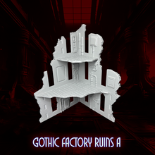 Load image into Gallery viewer, Gothic Corner Ruins Industrial Sci Fi Factory Building 28mm Terrain 3D Printed
