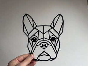 Geometric French Bulldog 3D Printed Wall Art