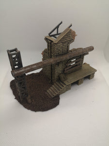 28mm Damaged Factory Scatter Pipeline Building Wargaming Building Terrain Ruins