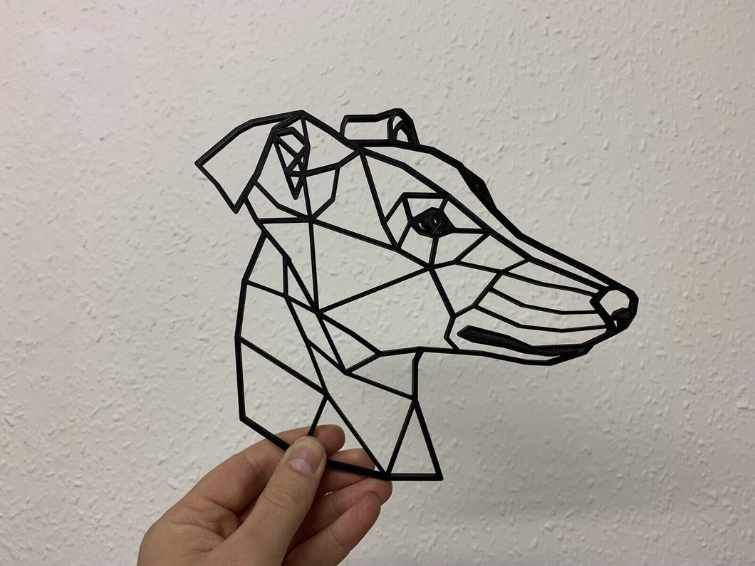 Geometric Whippet Greyhound Dog Pet Wall Art Decor Hanging Decoration