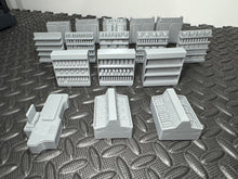 Load image into Gallery viewer, Sci-fi Scatter Terrain Pack - 16 x Shop Interiors - 28mm - 32mm 3D Printed
