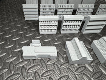 Load image into Gallery viewer, Sci-fi Scatter Terrain Pack - 16 x Shop Interiors - 28mm - 32mm 3D Printed
