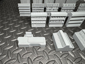 Sci-fi Scatter Terrain Pack - 16 x Shop Interiors - 28mm - 32mm 3D Printed