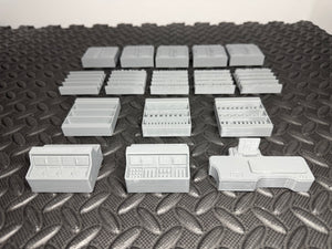 Sci-fi Scatter Terrain Pack - 16 x Shop Interiors - 28mm - 32mm 3D Printed