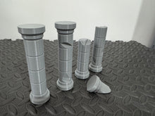 Load image into Gallery viewer, Damaged Stone Columns - Ruined Block Pillars - 28mm Scatter Terrain Scenery
