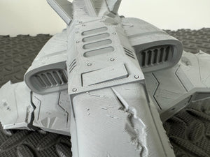 Crashed Space Shuttle Starship Spaceship - Sci-Fi Scatter Terrain - Tabletop Terrain 28mm