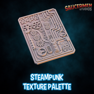 Steampunk Dry Brush Texture Palette for Miniature Painting - Unprimed
