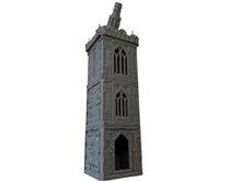 Load image into Gallery viewer, Grid City Gothic Cannon Tower #2 Sci Fi Building 28mm 32mm Terrain 3D Printed
