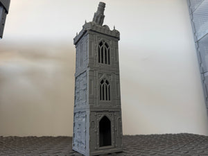 Grid City Gothic Cannon Tower #2 Sci Fi Building 28mm 32mm Terrain 3D Printed