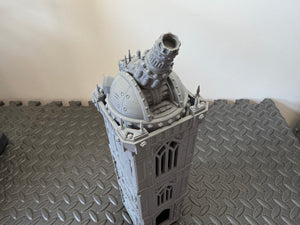Grid City Gothic Cannon Tower #2 Sci Fi Building 28mm 32mm Terrain 3D Printed