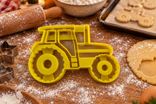 Load image into Gallery viewer, Tractor 3D Printed Cookie Cutter Stamp Baking Shape Tool
