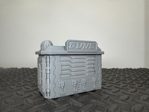 Street Vendor Kiosk - Cyber Weaponry Shop Sci Building 28mm 3D Printed Terrain
