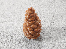 Load image into Gallery viewer, Pine Cone Geocache Hang Container for Tree Hide Top Opening Pinecones
