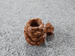 Pine Cone Geocache Hang Container for Tree Hide Top Opening Pinecones