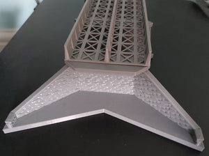 N Gauge Twin Track Bridge Support End Pier Model Railway Girder Support Brick Stone Detail