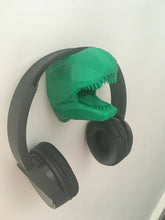 Load image into Gallery viewer, Headphone Holder Dinosaur Wall Mount Stand For Gaming Headset Pick Your Colour
