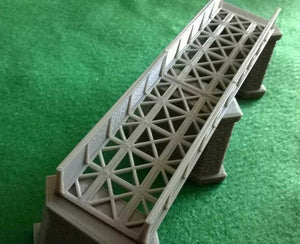 Girder Bridge N Gauge Model Railway Single Track  Support Piers Stonework Detail