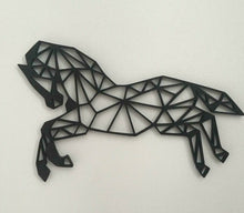 Load image into Gallery viewer, Geometric Horse Rearing Wall Art Hanging Decoration Origami Pick Your Colour
