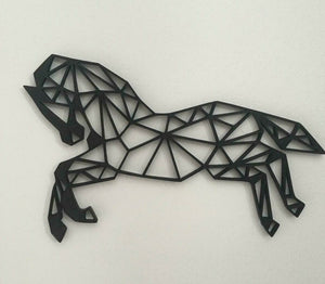 Geometric Horse Rearing Wall Art Hanging Decoration Origami Pick Your Colour