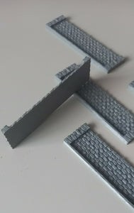 5 x N Gauge Small Retaining Wall Model Railway Brick Detail