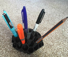Load image into Gallery viewer, Honeycomb Pen Pencil Holder Makeup Brush Storage Pot Desk Tidy Organiser
