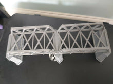 Load image into Gallery viewer, Lattice Girder Railway Bridge Double Track N Gauge 3 Stonework Support Piers
