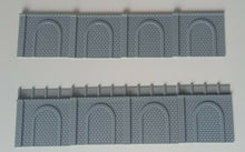 Load image into Gallery viewer, 4 x N Gauge Model Railway Retaining Brick Walls Railway Arches

