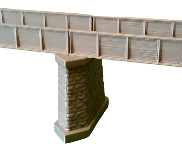 OO Gauge Bridge Support Pier Model Railway Girder Support Brick Stone ...
