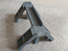 Load image into Gallery viewer, Modular Stairs Walkway System 28mm Wargame Cyberpunk Platform Steps Scenery Wargaming
