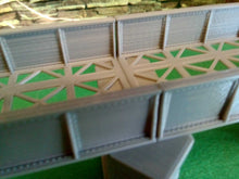 Load image into Gallery viewer, Large Model Railway Girder Bridge 00 Gauge with Stonework Effect Support Piers
