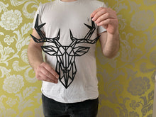 Load image into Gallery viewer, Geometric Deer Stag Animal Wall Art Decor Hanging 300mm x 272mm

