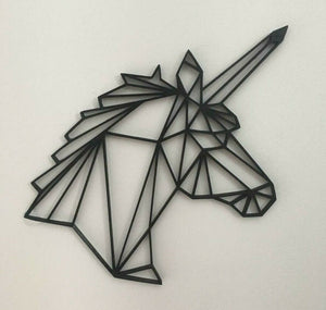 Geometric Unicorn Head Wall Art Hanging Decoration Origami Pick Your Colour