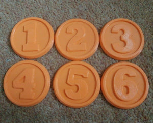 Warhammer 40k Style Objective Markers Bold Number Circular Colour Choice 40mm