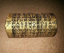 Load image into Gallery viewer, Cryptex Puzzle Da Vinci Replica 3D Print Plastic 5-10 Letter Password Black Gold

