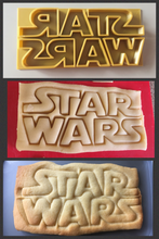 Load image into Gallery viewer, Star Wars Lettering 3D Printed Cookie Stamp Baking Biscuit Shape Tool
