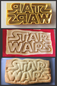 Star Wars Lettering 3D Printed Cookie Stamp Baking Biscuit Shape Tool