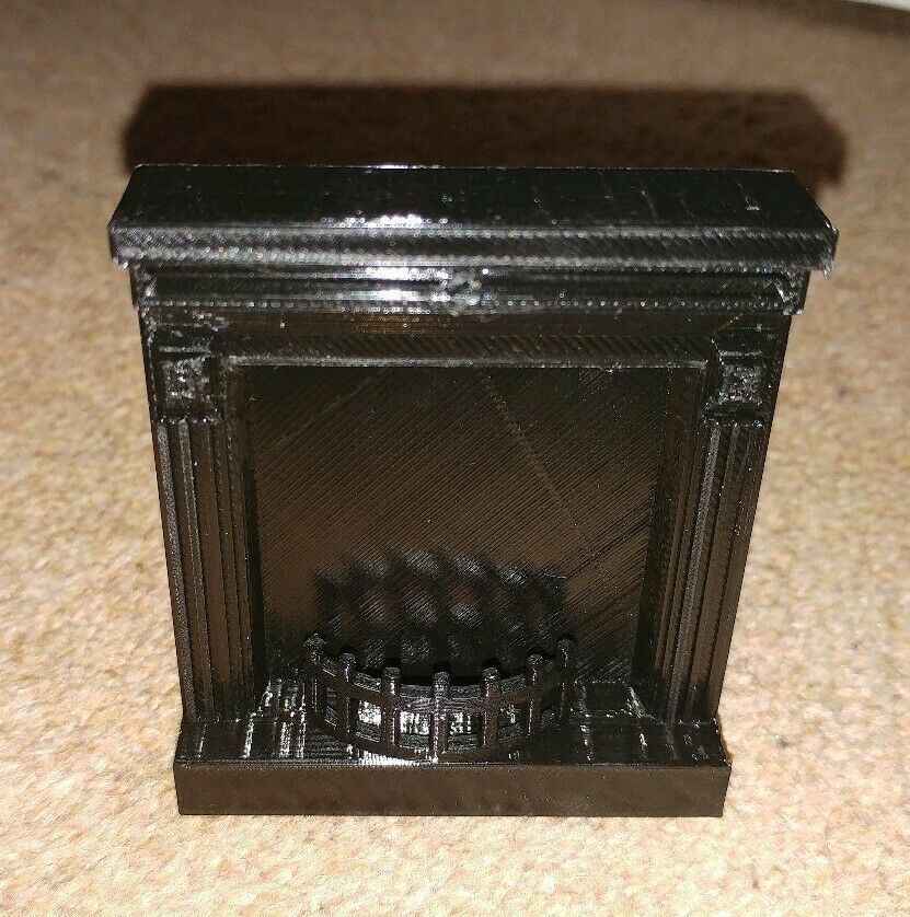 Dolls House Miniature Fireplace and Surround 1:12 Scale Fireplace with Grate