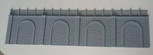 4 x N Gauge Model Railway Retaining Brick Walls Railway Arches
