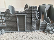 Load image into Gallery viewer, Destroyed Ruins English Terraced House Wargaming Building 28mm Interlocking
