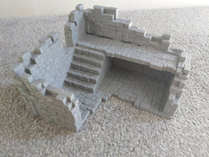 The Bunker Ruin Terrain Building 28mm 3d Printed Wargaming Dungeons