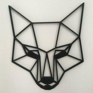 Geometric Fox Head Wall Art Hanging Decoration Origami Style Pick Your Colour