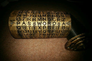 Cryptex Puzzle Da Vinci Replica 3D Print Plastic 5-10 Letter Password Black Gold