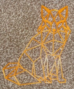 Geometric Fox Wall Art Hanging Decoration Origami Style Pick Your Colour