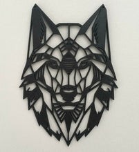 Load image into Gallery viewer, Geometric Wolf Head Wall Art Hanging Decoration Origami Style Pick Your Colour
