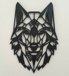 Geometric Wolf Head Wall Art Hanging Decoration Origami Style Pick Your Colour