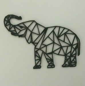 Geometric Elephant Standing Large Wall Art Hanging Decoration Pick Your Colour